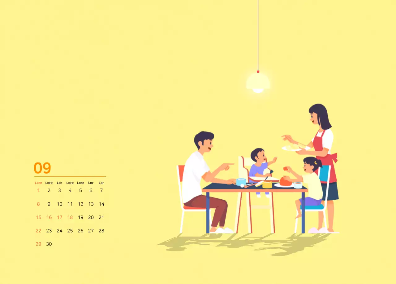 Concetto di illustrazione di famiglia multicolore