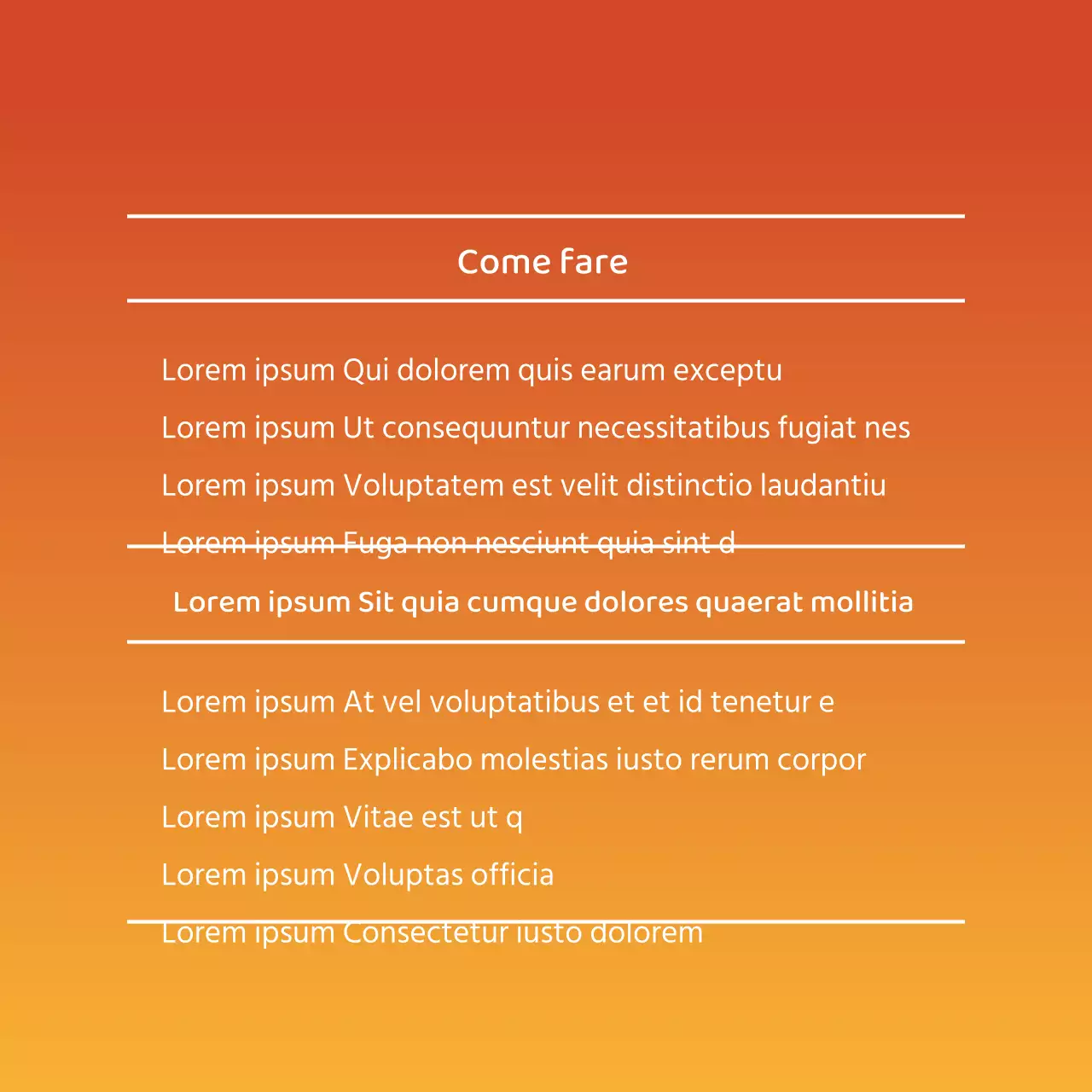 Uso del prodotto e ingredienti