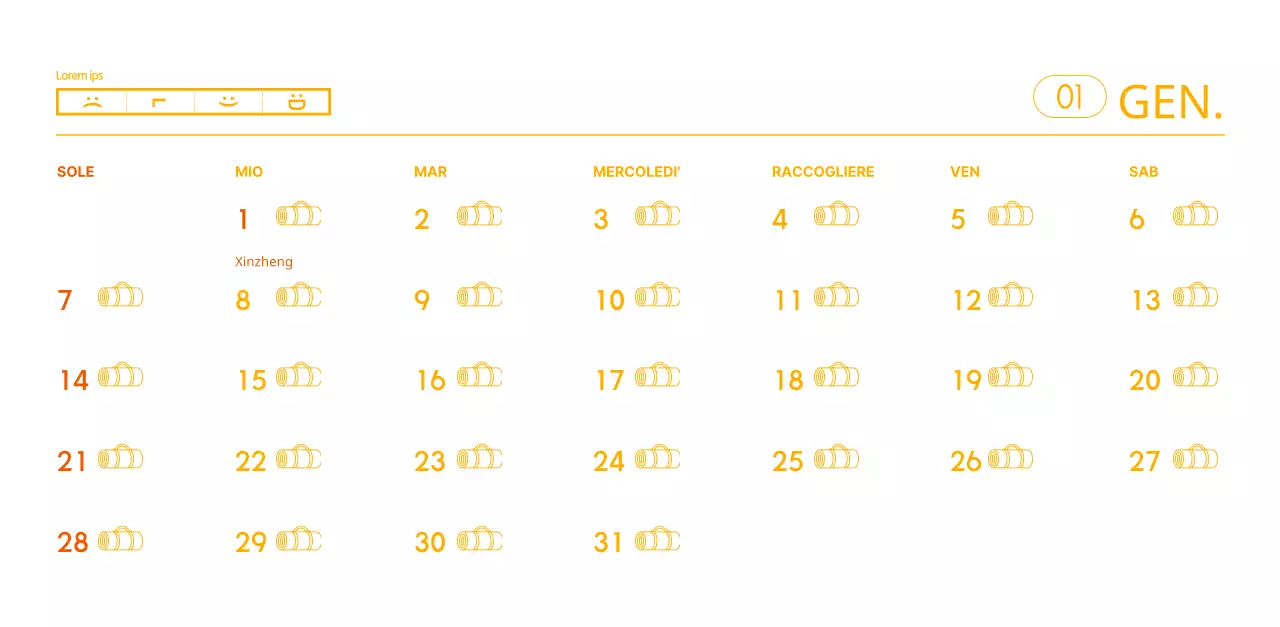 Calendari arancioni da regalare per promuovere il vostro studio di yoga