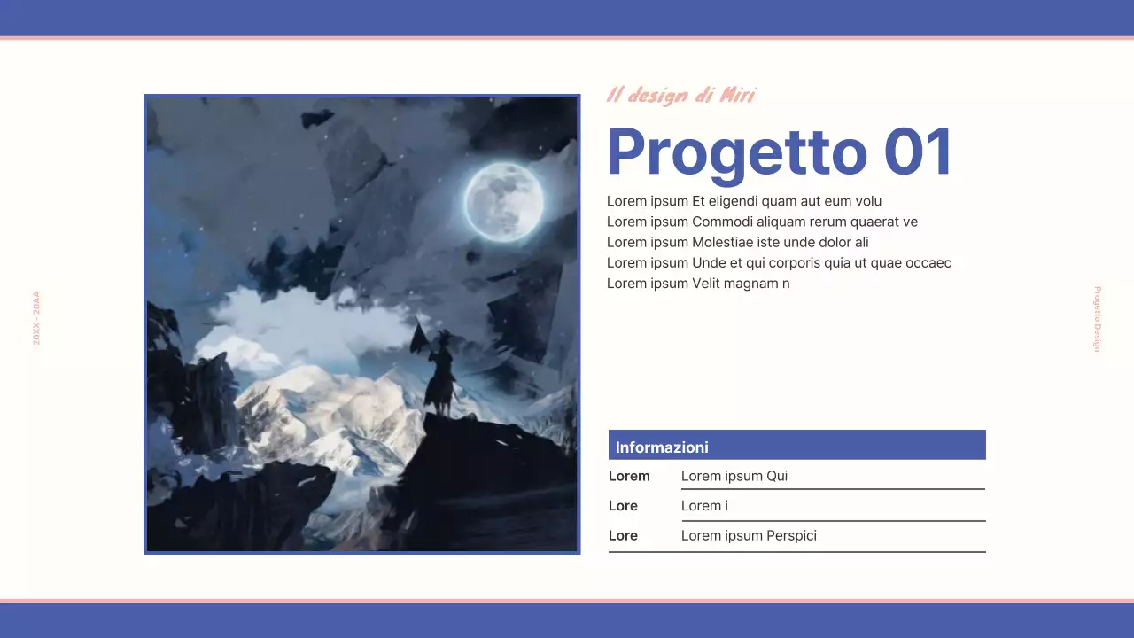 Portafoglio di design per un concetto retrò vintage in blu navy e giallo