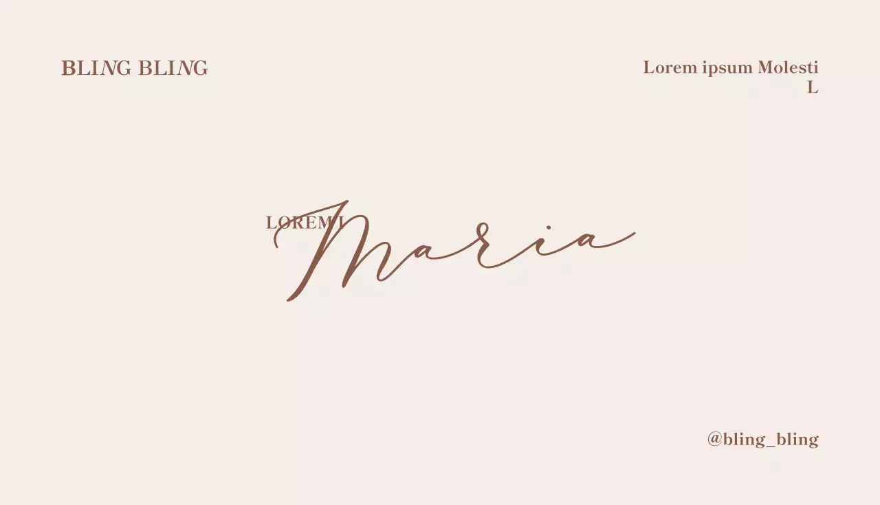 Biglietto da visita classico per gioielleria in beige e marrone