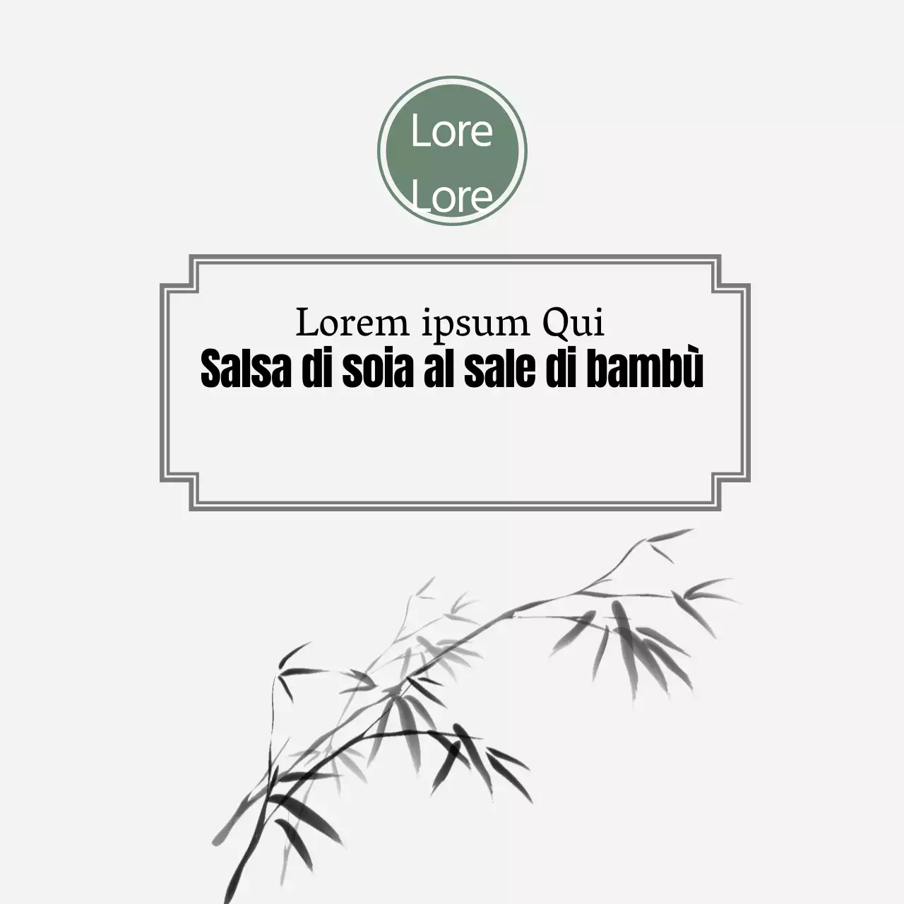 Etichetta adesiva per salsa in bambù