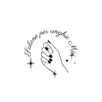 Illustrazione emozionale delle unghie in bianco e nero Concetto di promozione e merchandising del salone per unghie