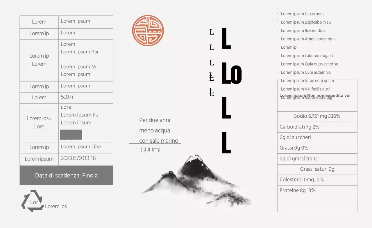 Adesivo informativo sulla salsa di soia