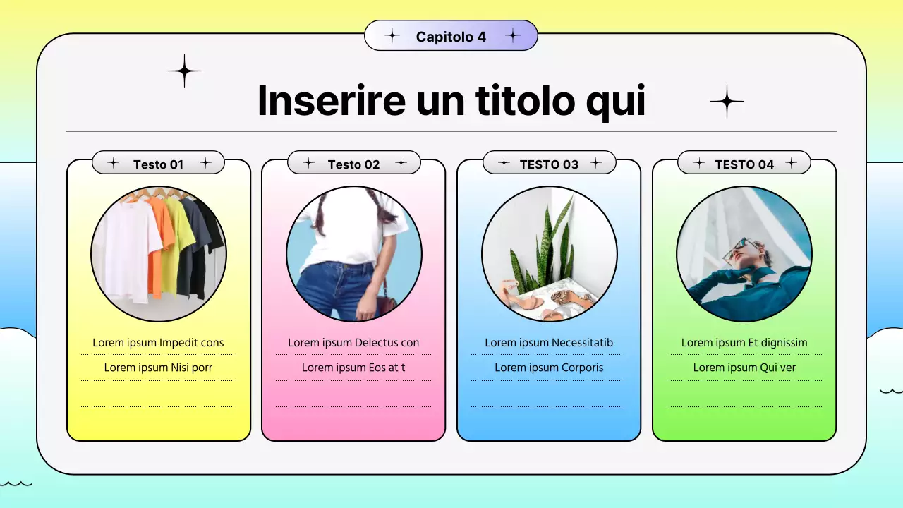 Promozione estiva con forme sfumate dai colori vivaci