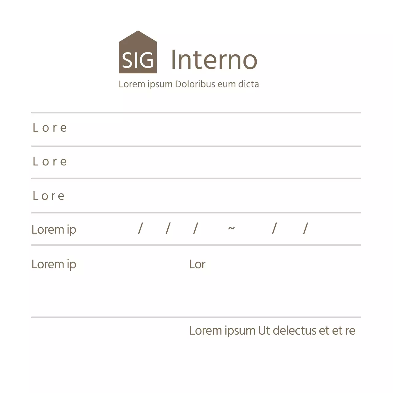 icona marrone semplici note interne