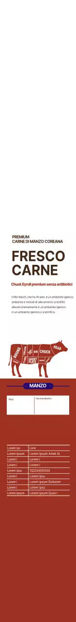 icona rossa semplice rotolo di carne chuckeye