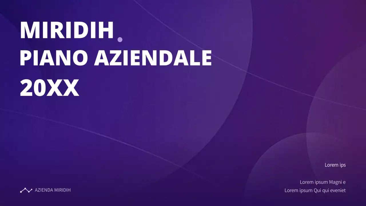 Piano aziendale con concetto di gradiente viola