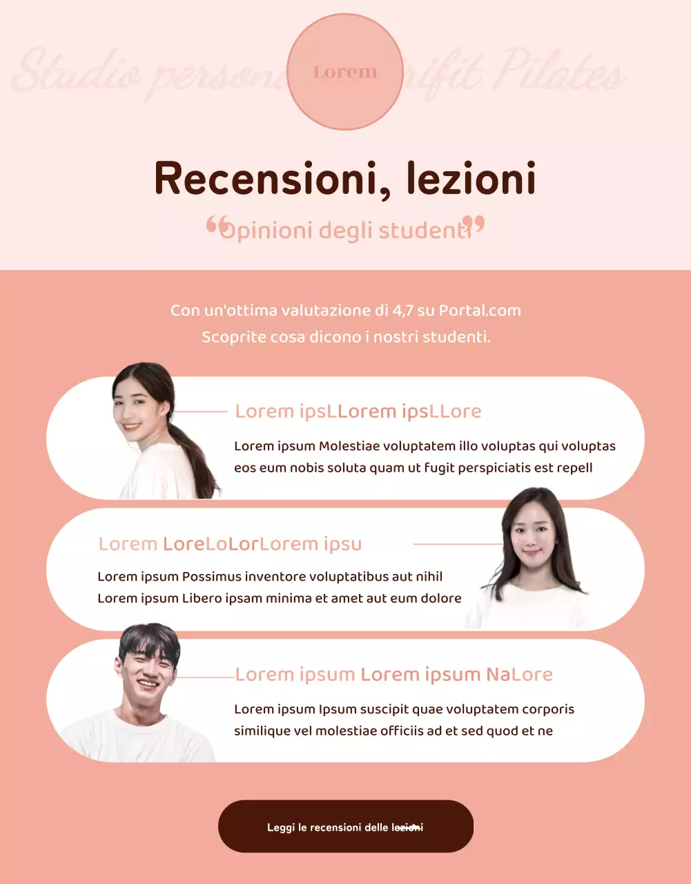 Tema promozionale Pitch Pilates monotono con illustrazioni pulite e forme arrotondate