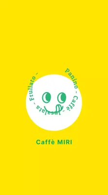 Promuovete il vostro caffè con un logo semplice e stilizzato con emblema giallo e verde.