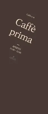 Promozione dell'apertura di un piccolo caffè su sfondo marrone