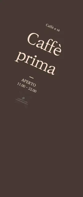 Promozione dell'apertura di un piccolo caffè su sfondo marrone