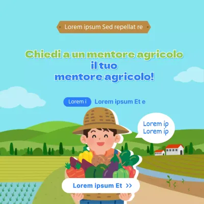 Media sociali agricoli di colore verde-azzurro