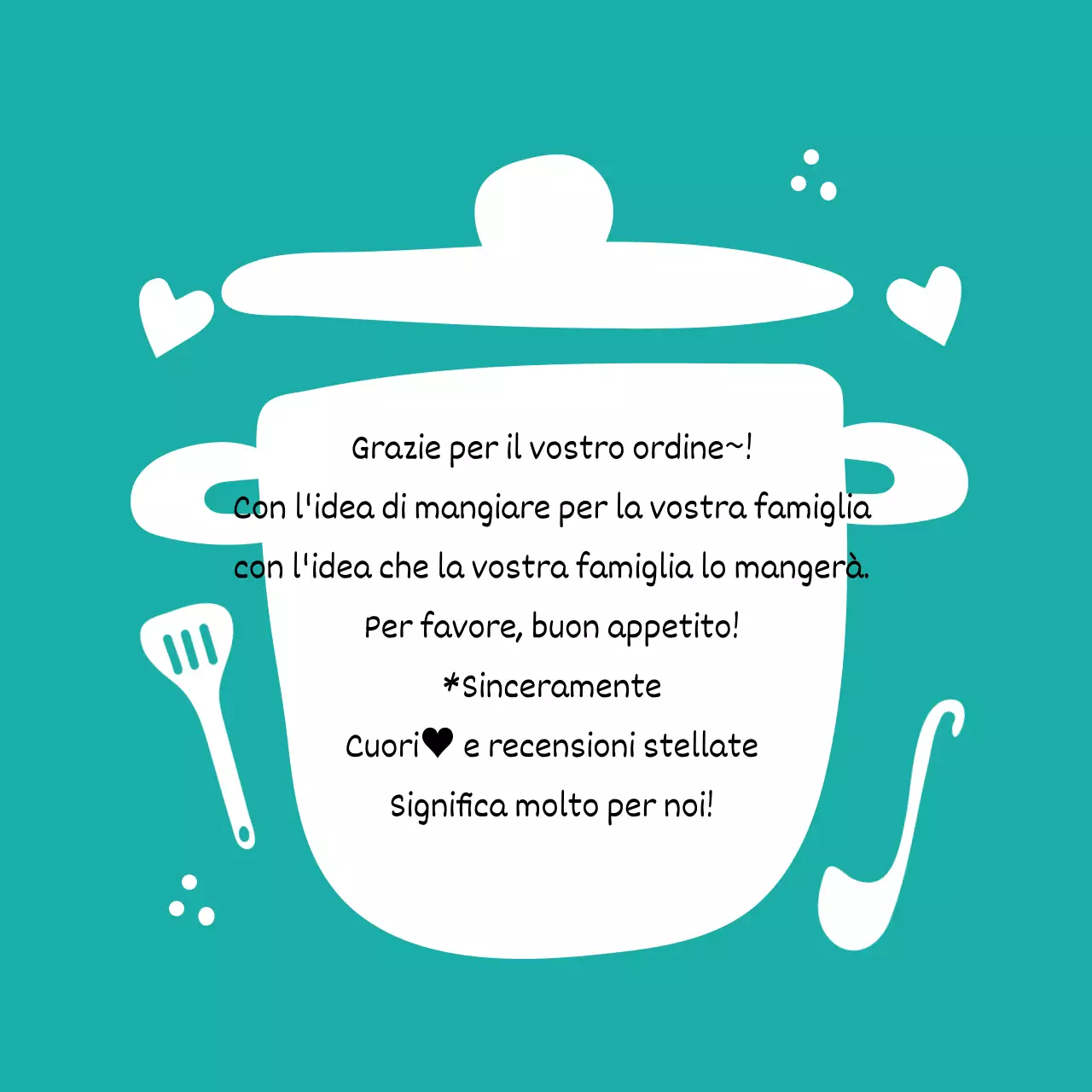 Adesivo di ringraziamento per la consegna