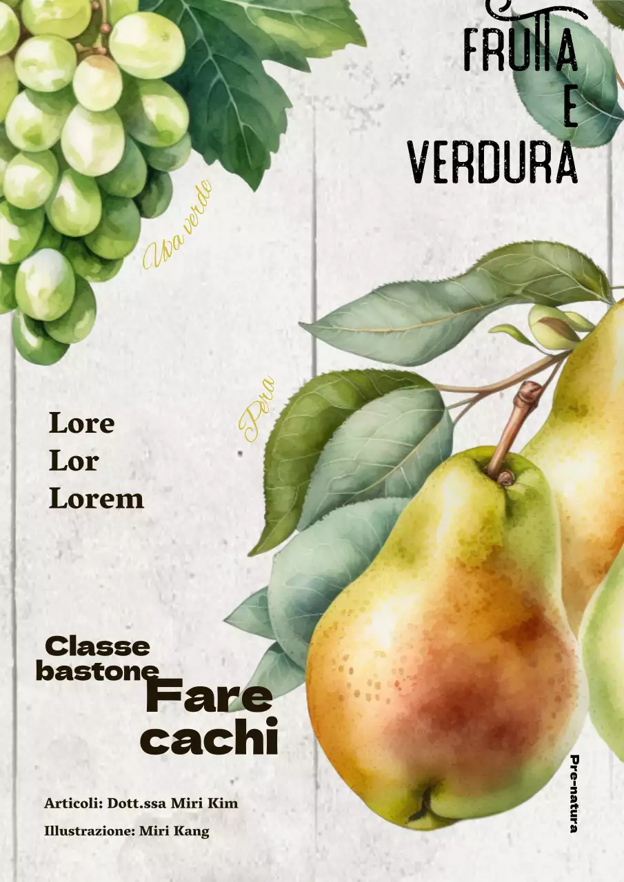 Libro di frutta e verdura dei punti di loto e arancio