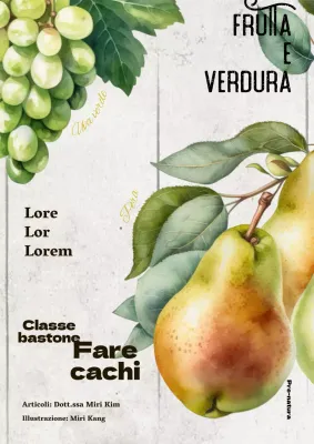 Libro di frutta e verdura dei punti di loto e arancio