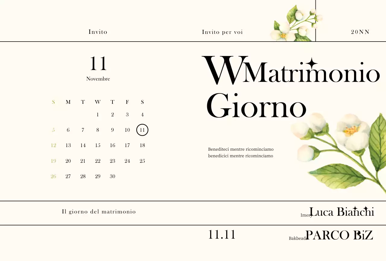 Invito di nozze con concetto di illustrazione floreale ad acquerello con linee