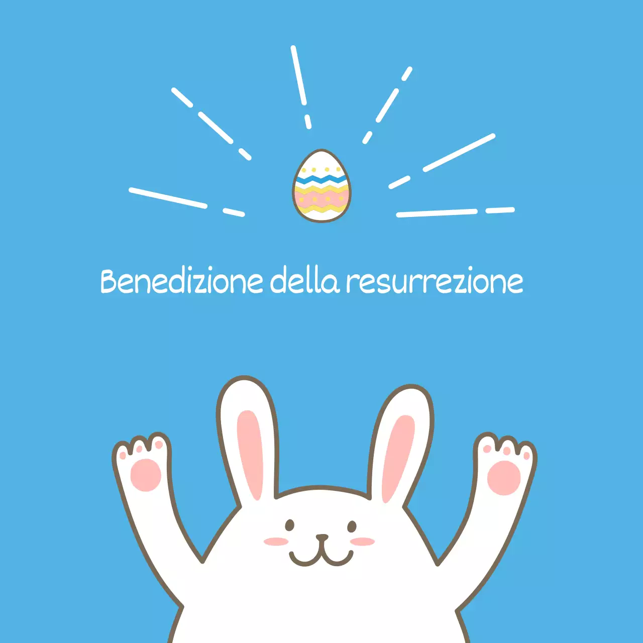 Adesivo per la chiesa di Pasqua in azzurro