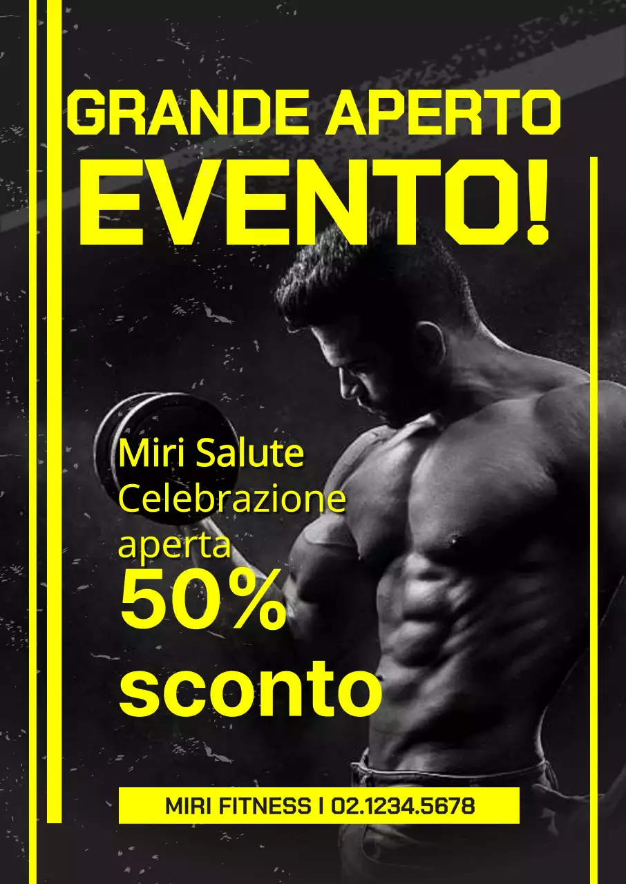 Eventi sanitari nitidi e intensi in nero e giallo