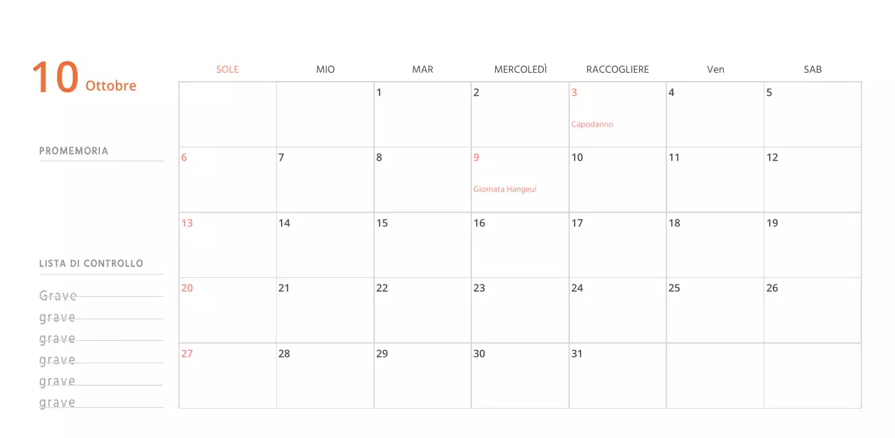 Simpatico calendario da tavolo illustrato verde a tema famiglia