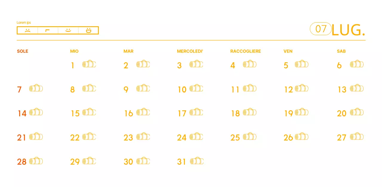 Calendari arancioni da regalare per promuovere il vostro studio di yoga