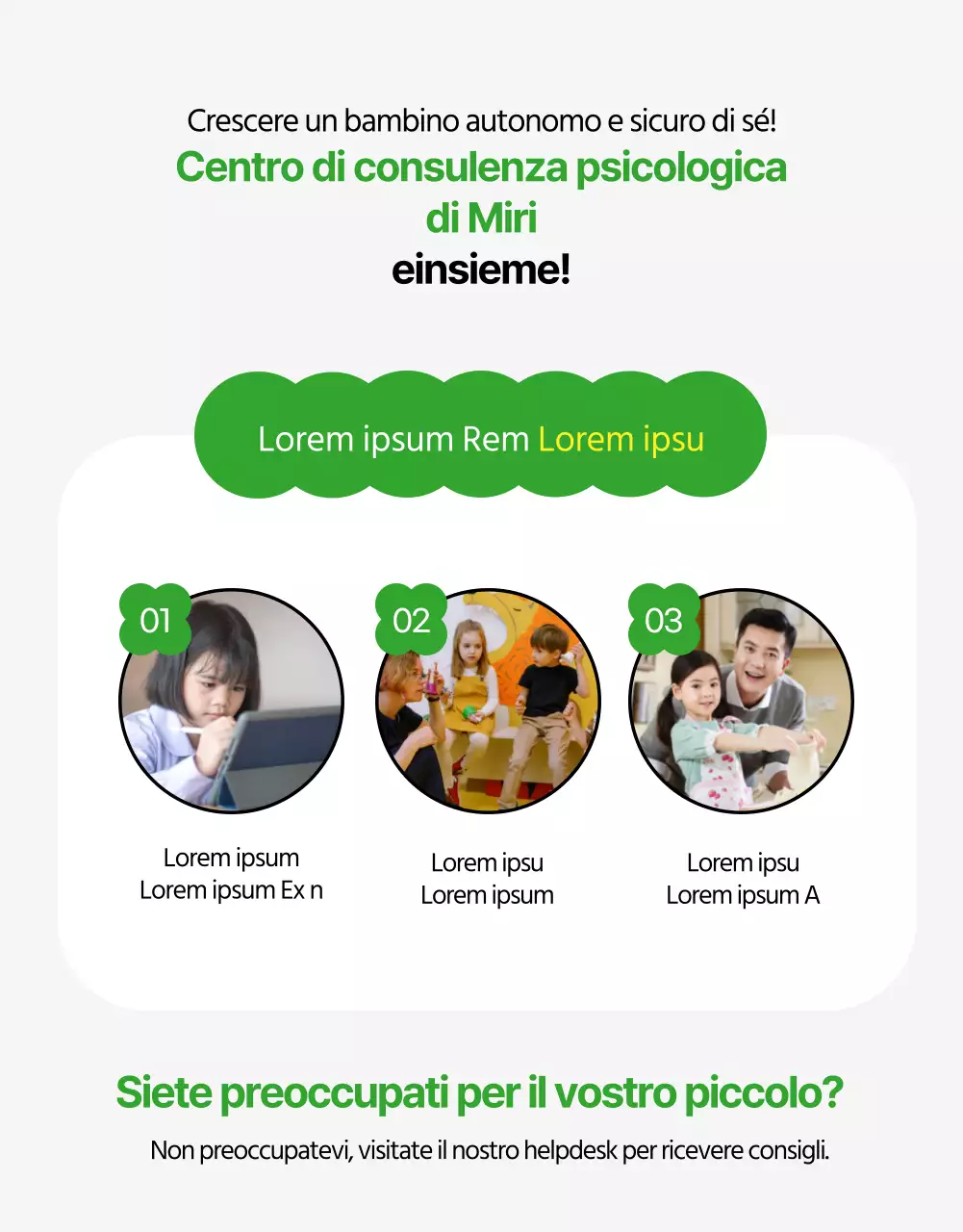 Immagini luminose dei nostri figli Clinica di coaching per il rafforzamento della fiducia in se stessi