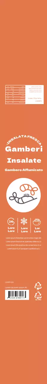 Scatola per il pranzo con icona semplice arancione