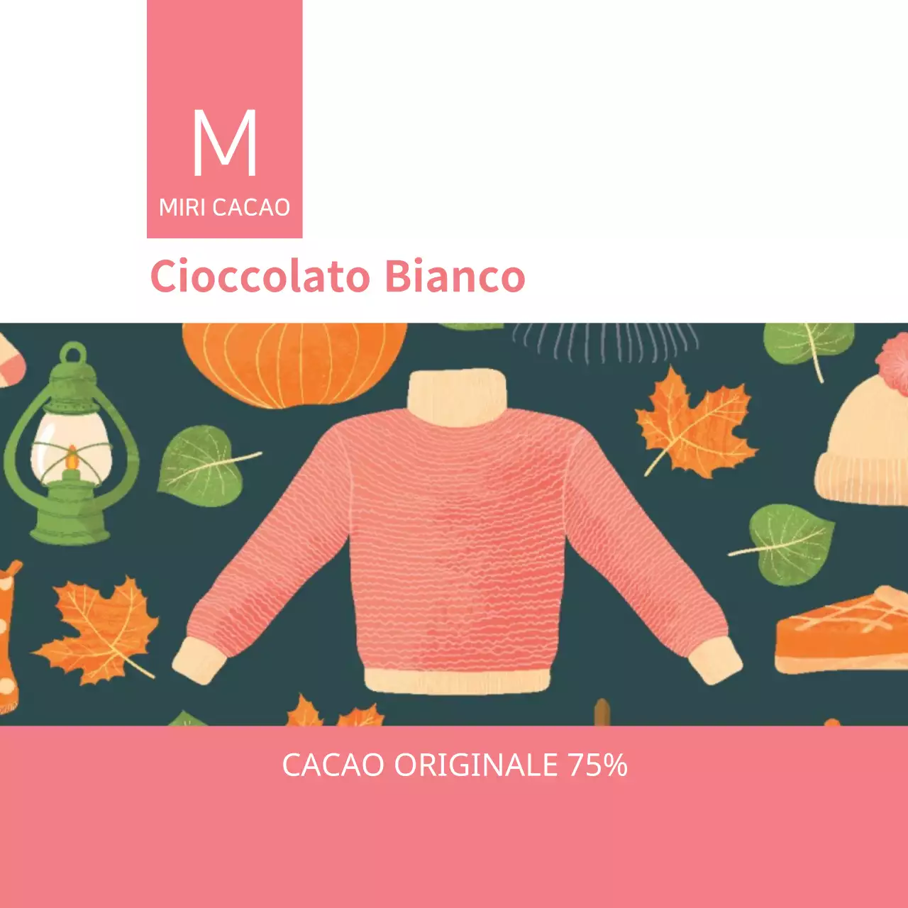 Etichette per il tè alla cioccolata calda con illustrazione invernale rosa