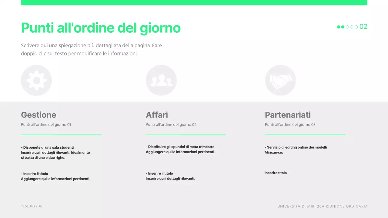 Una semplice riunione del consiglio studentesco in verde lime