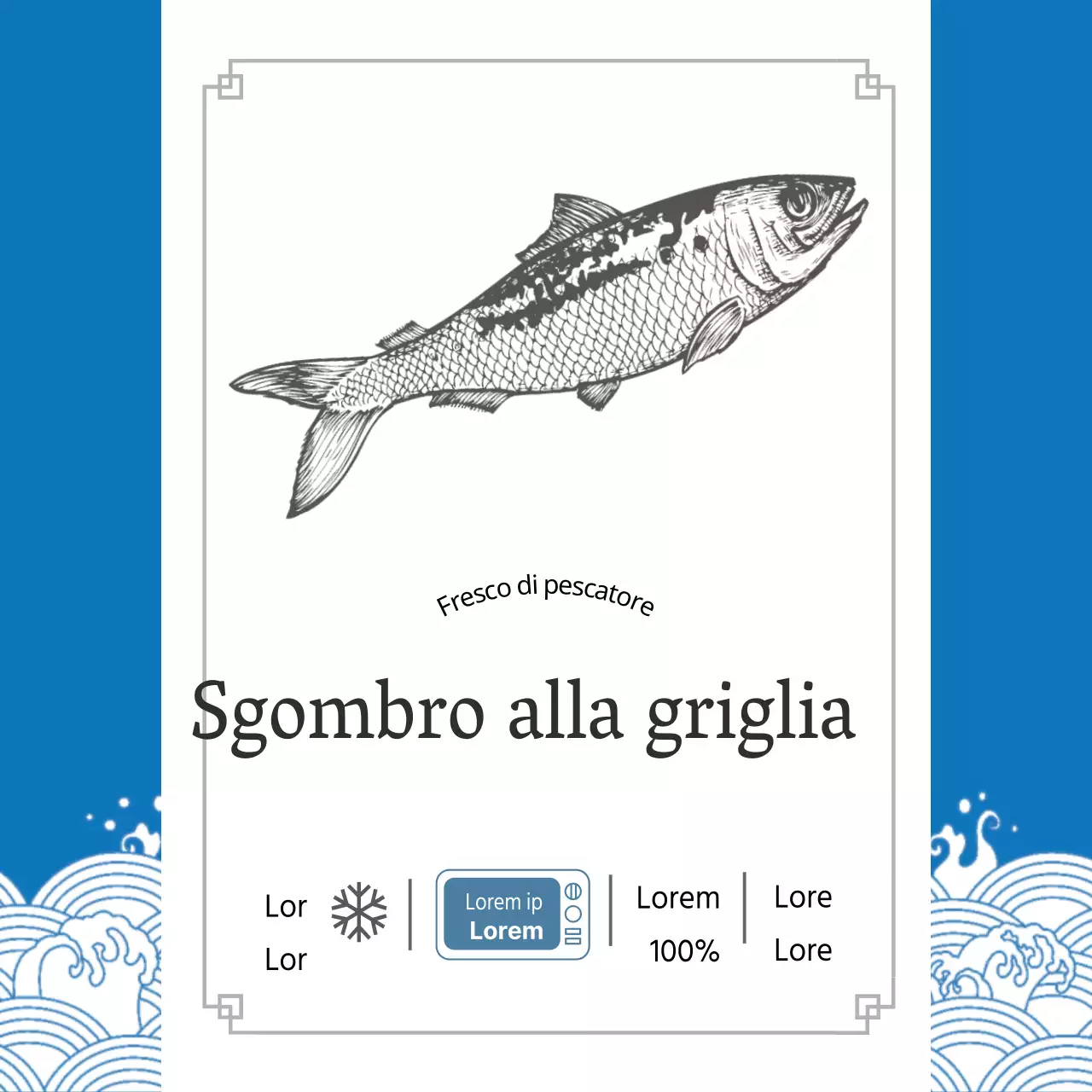 Frutti di mare Sgombro alla griglia