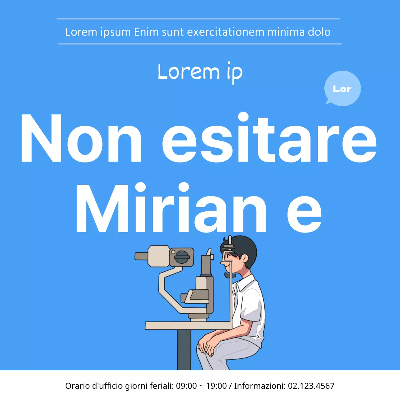 Congiuntivite blu e bianca CardNews