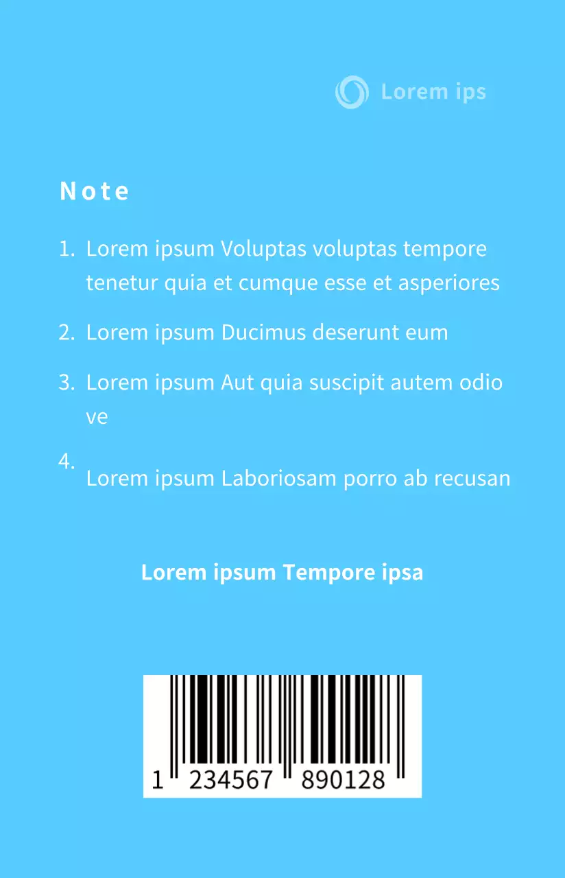 Un certificato del tempio di colore blu