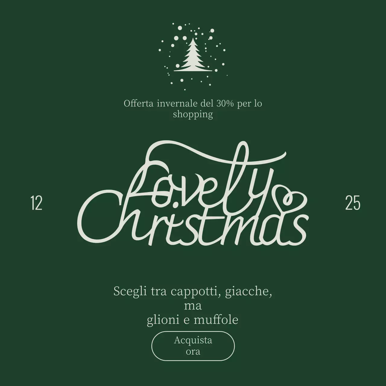 Piazza dell'evento natalizio invernale semplice e pulita