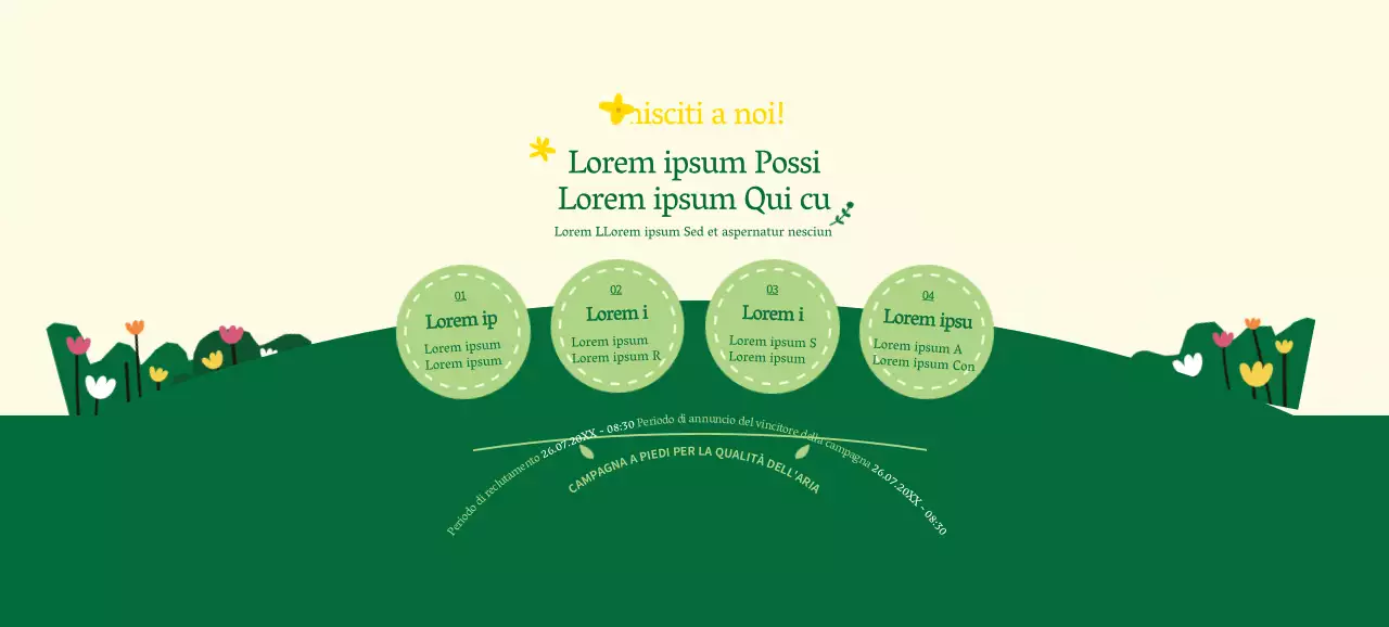 A proposito della campagna verde e gialla sullo stile pulito per andare al lavoro a piedi