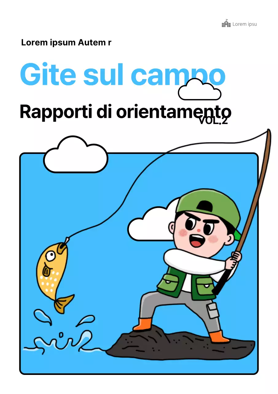 Simpatico reportage illustrato in nero e blu