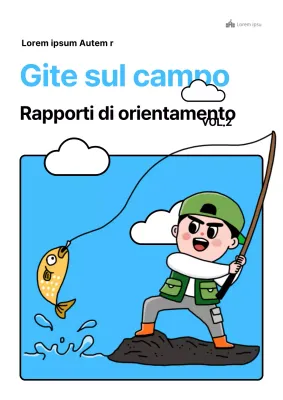 Simpatico reportage illustrato in nero e blu