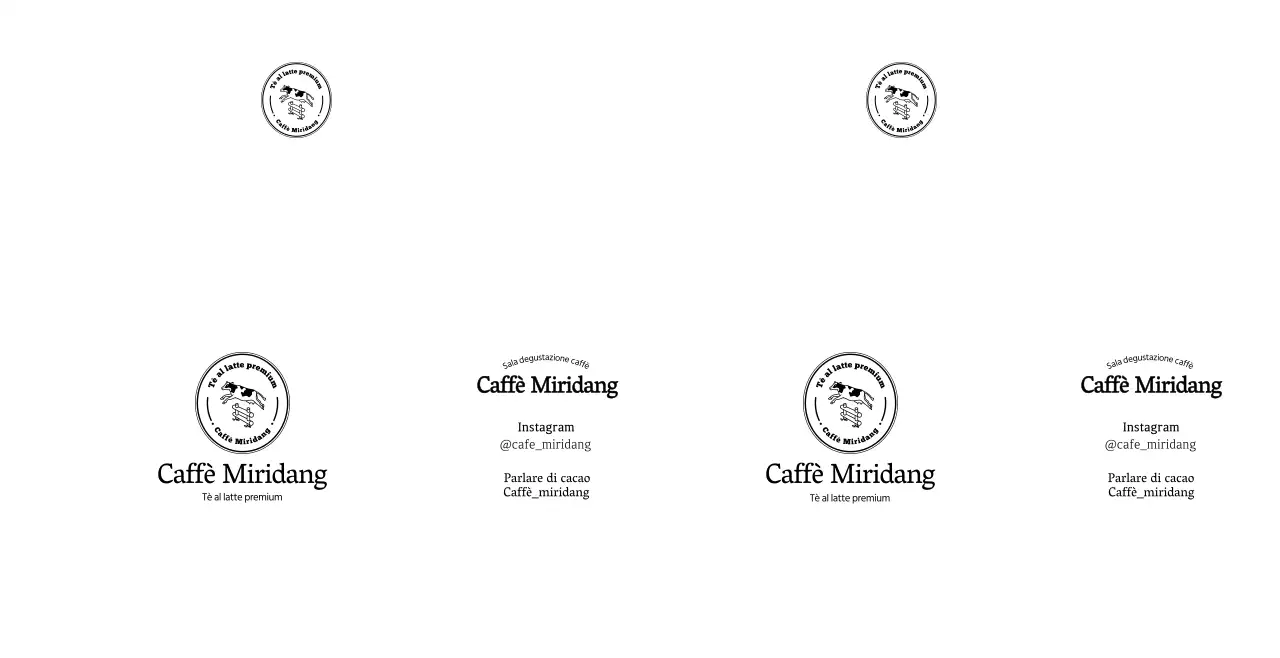 Stile semplice dell'emblema circolare del logo per l'informazione e la promozione del caffè