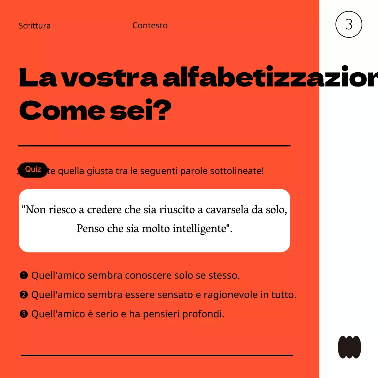 Una guida semplice, arancione e rossa, per le informazioni sulla scuola edu