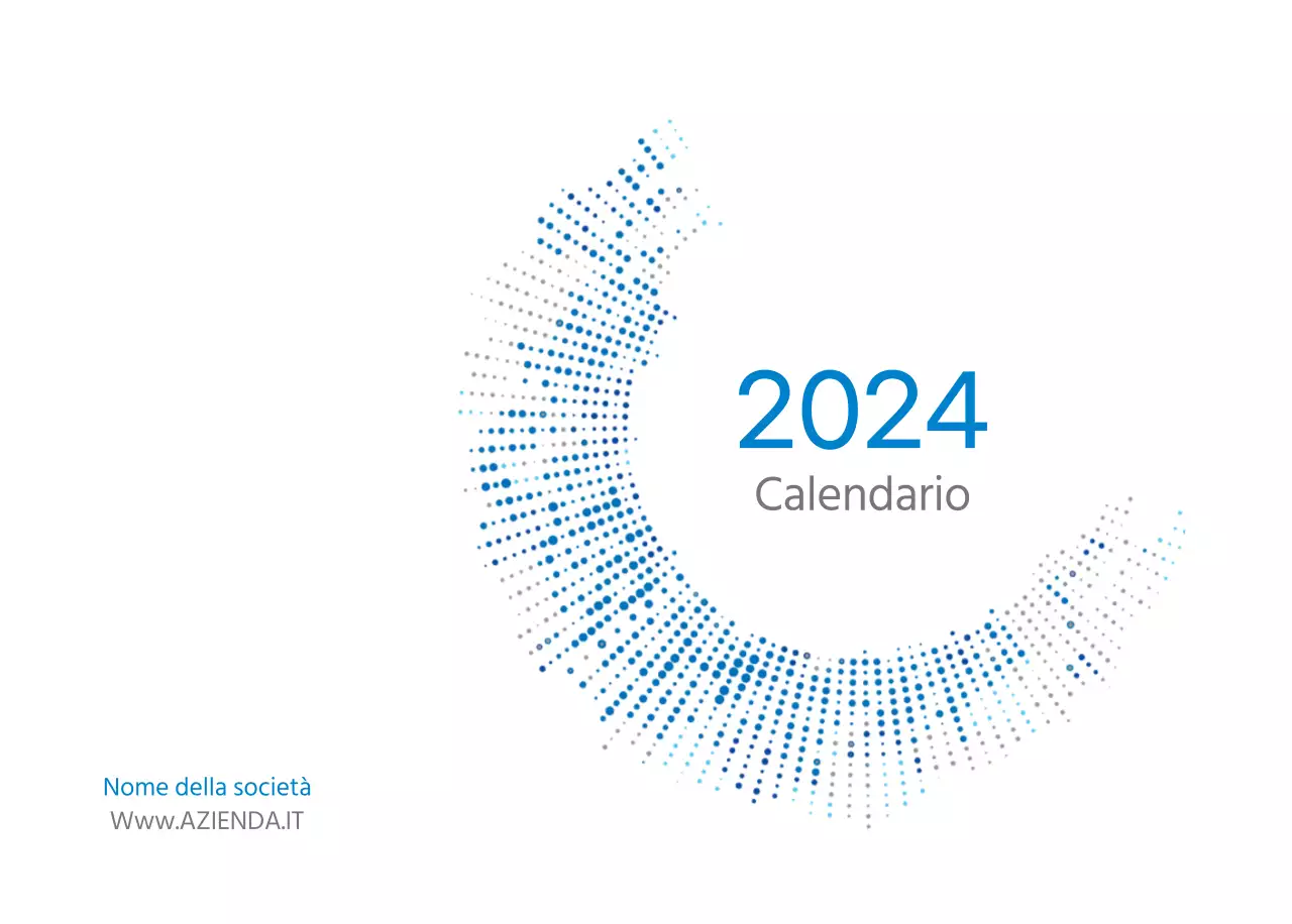 Calendario aziendale da tavolo bianco e semplice