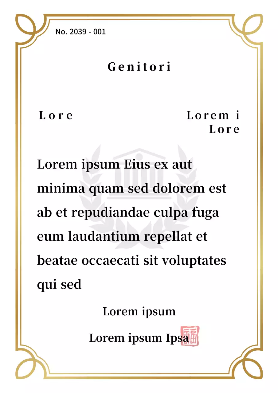 Tema predefinito dell'inserzione con gradiente oro