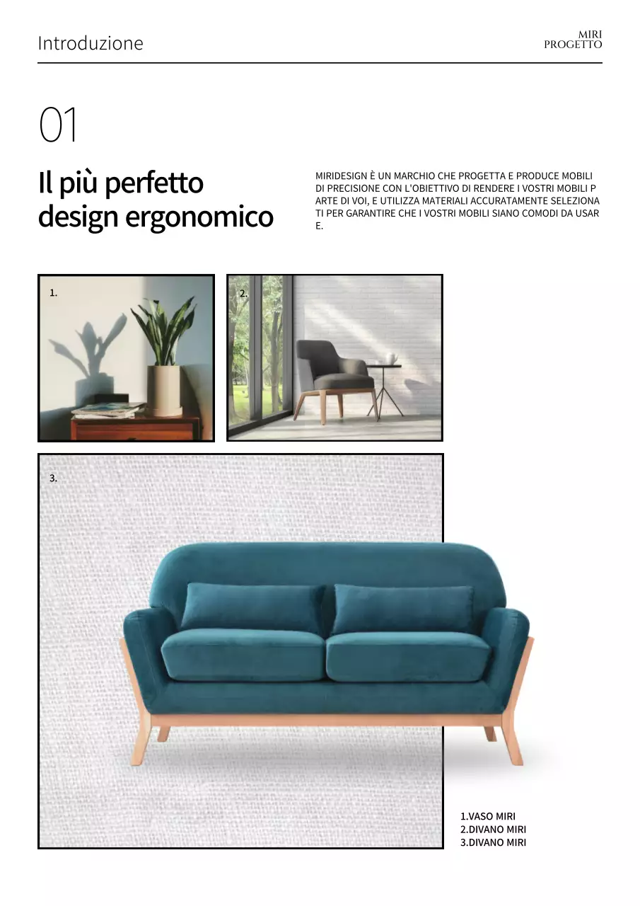 Illustrazione di mobili con plaid blu navy e sedie