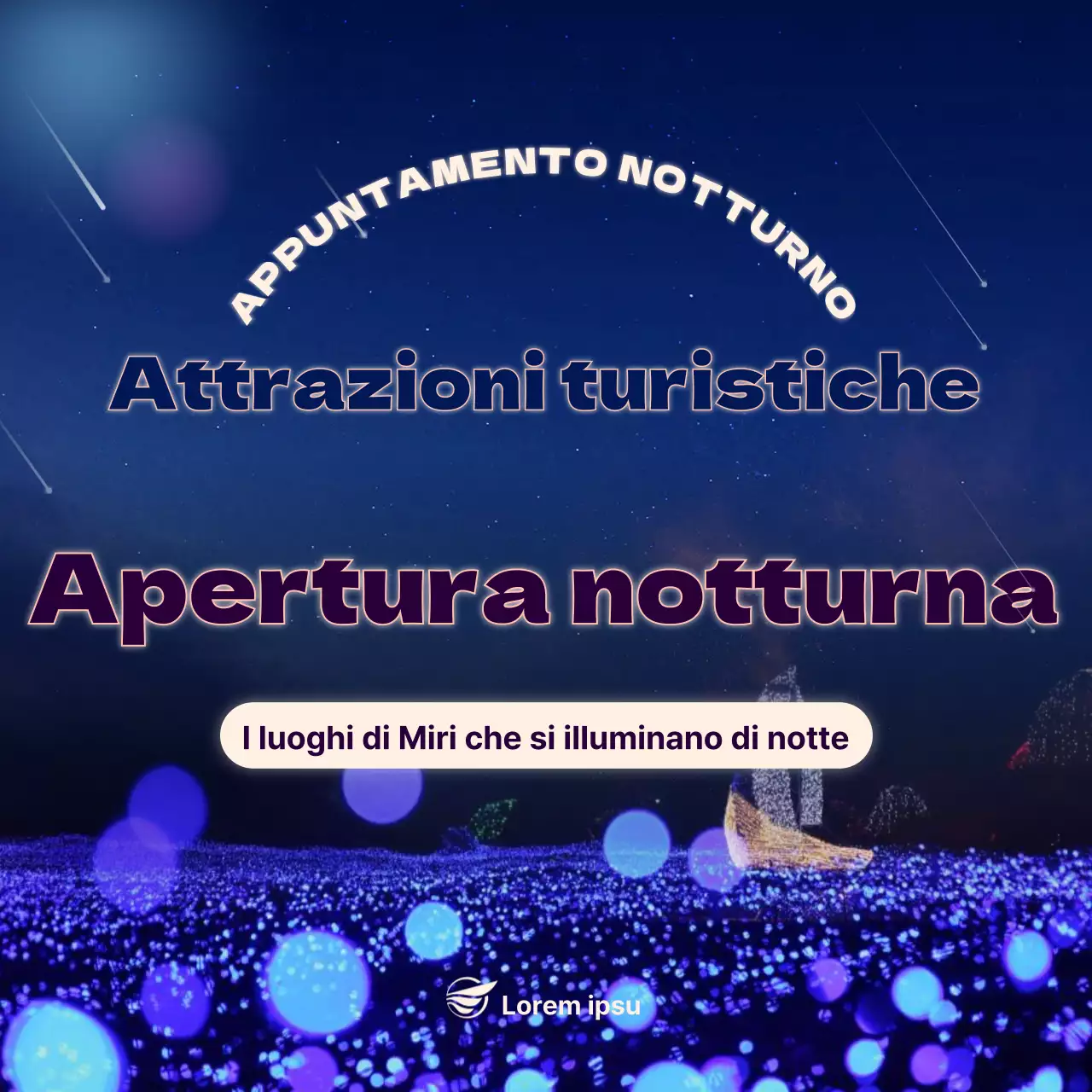 Attrazioni turistiche aperte di notte con il concetto di "glow-in-the-dark" Informazioni di viaggio