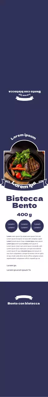 Portafoto blu navy bento a bistecca