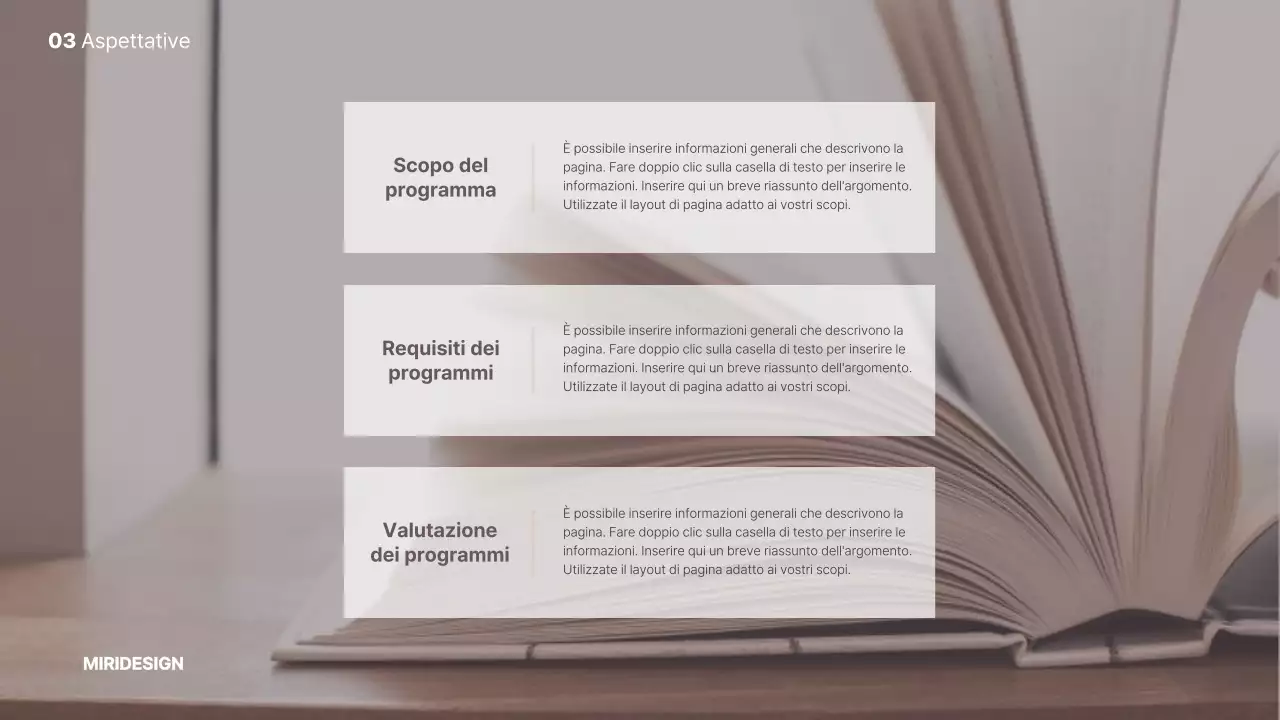 Introduzione al programma di lettura a tema marrone