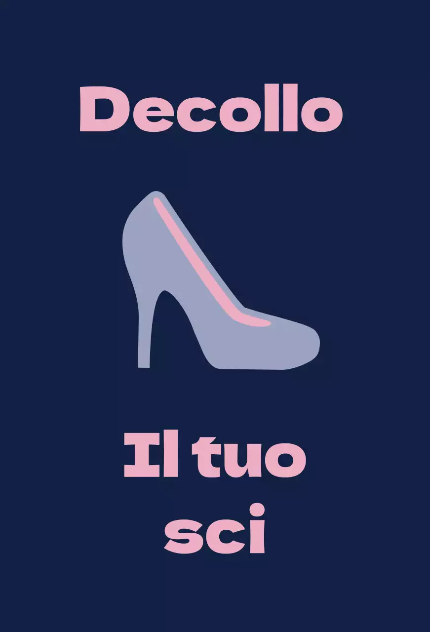 Scarpe da ballo su sfondo blu navy con un cartello che invita a togliersi le scarpe.