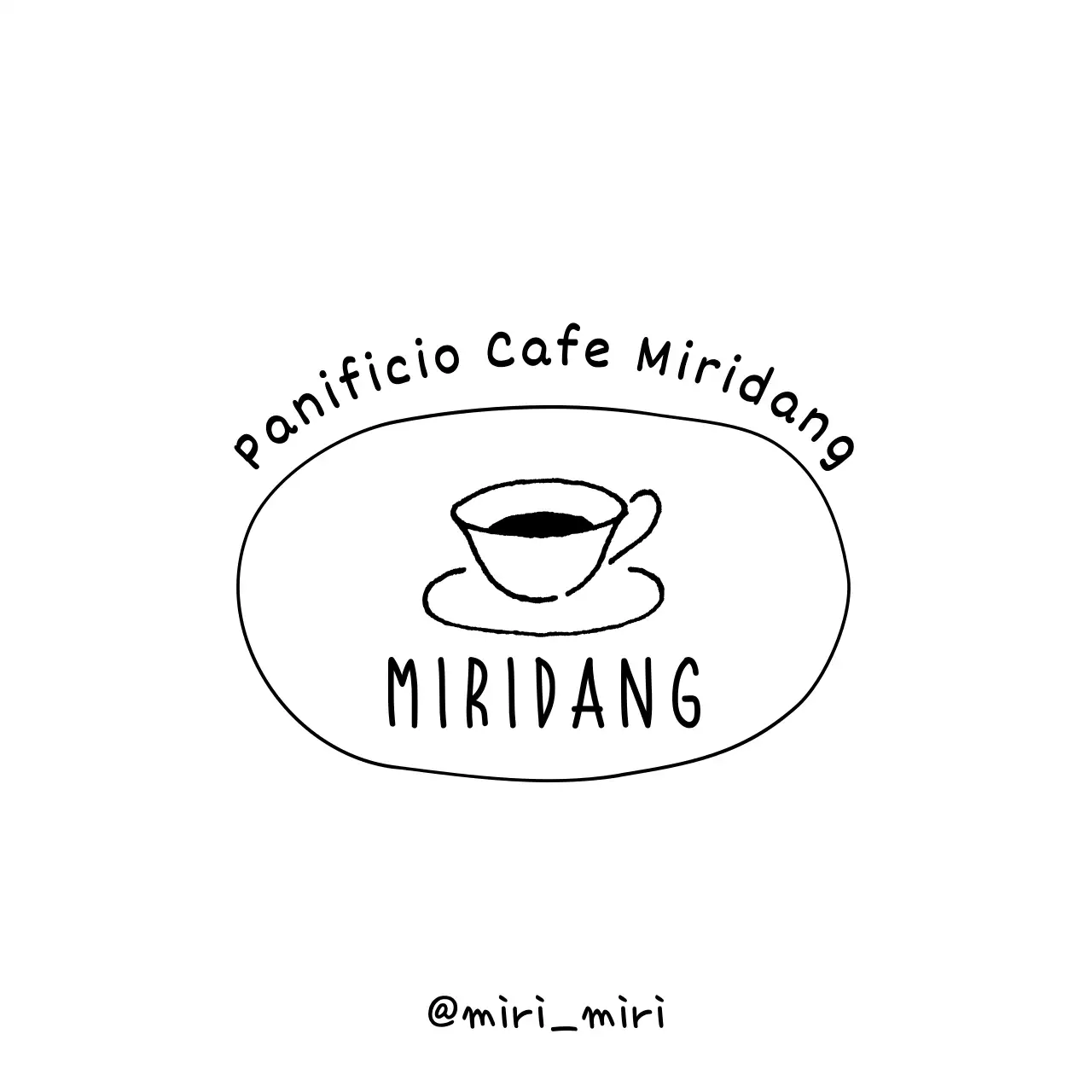 Design di caffè con semplice illustrazione di caffè nero