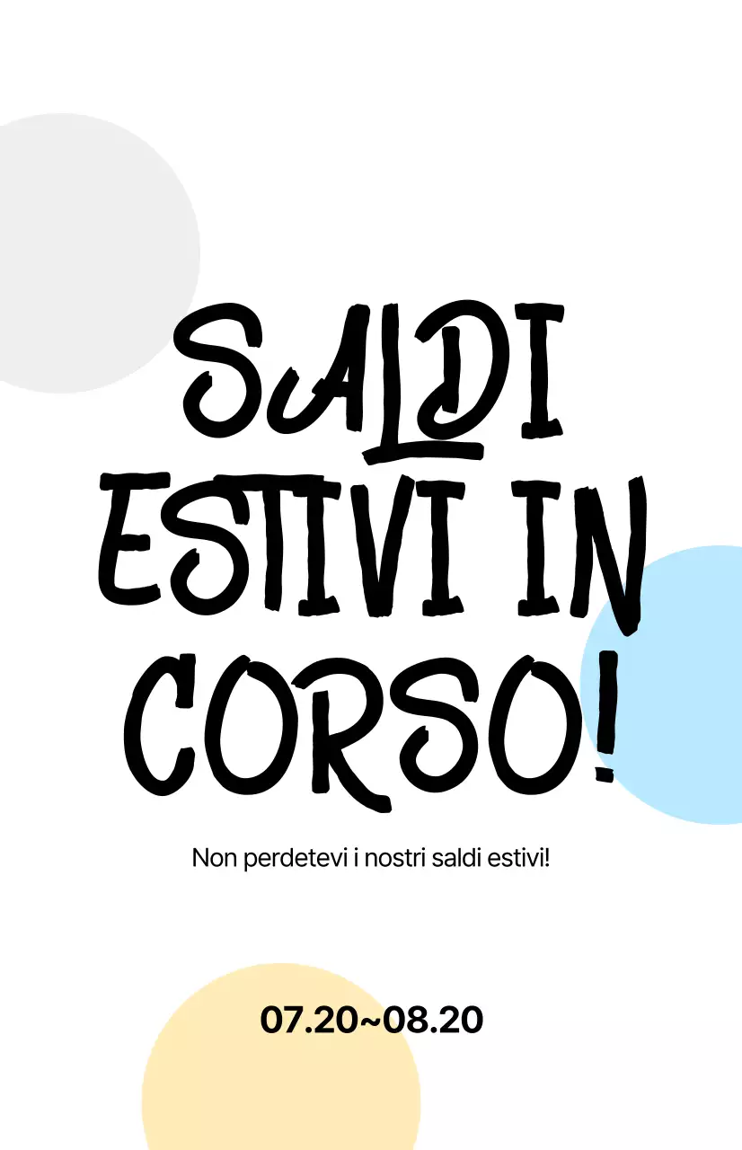 Promuovete la vostra vendita estiva con la calligrafia su sfondo bianco