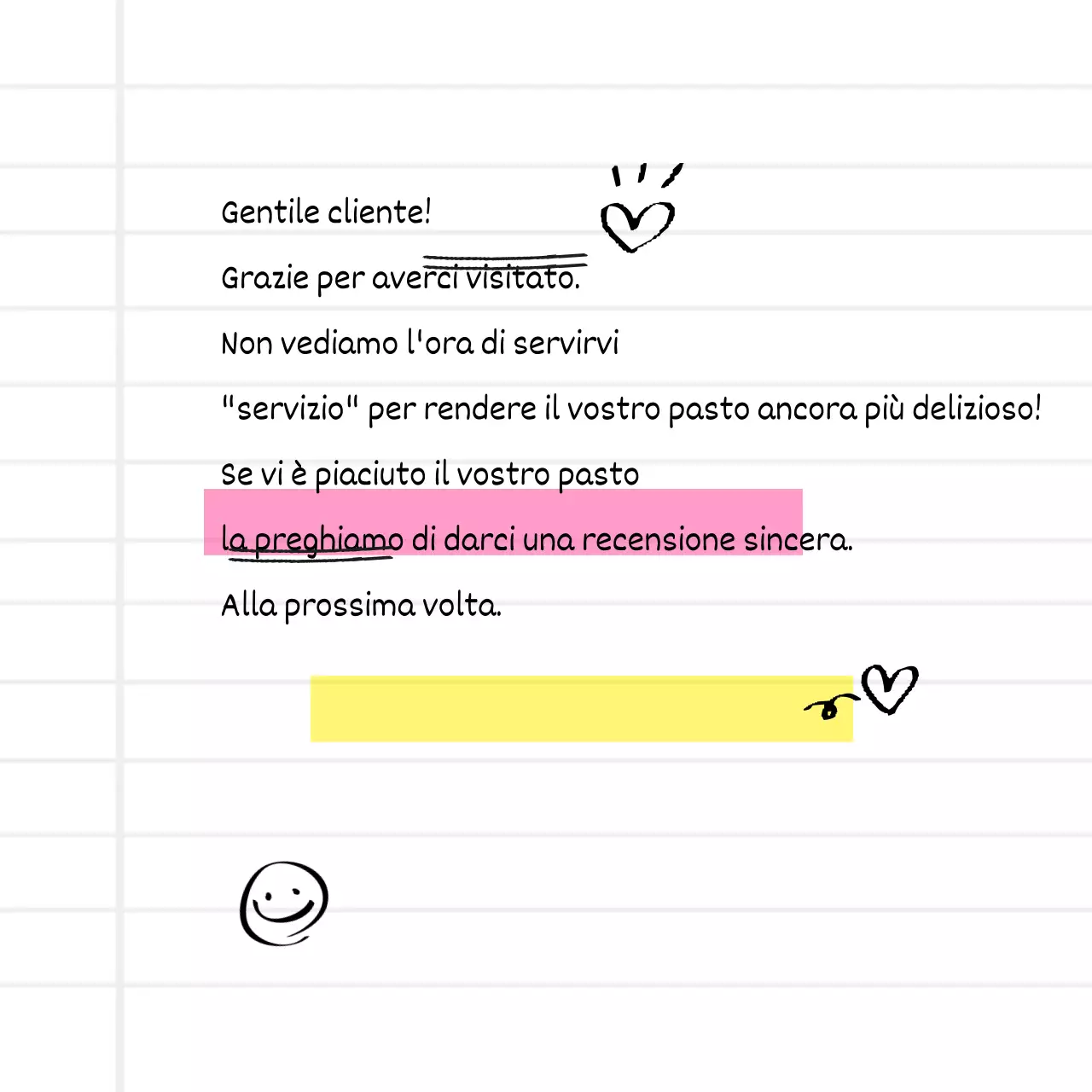 Adesivo di ringraziamento per la consegna