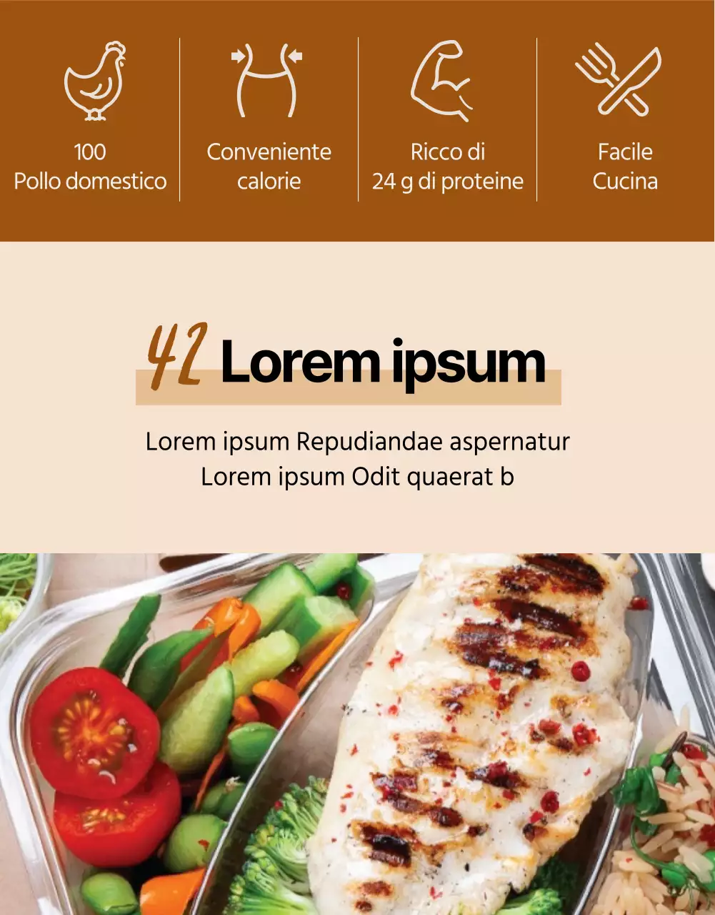 Pagina dettagliata dei petti di pollo Brown's Diet