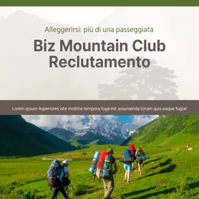 Reclutamento di nuovi membri della Società di Bizmountaining